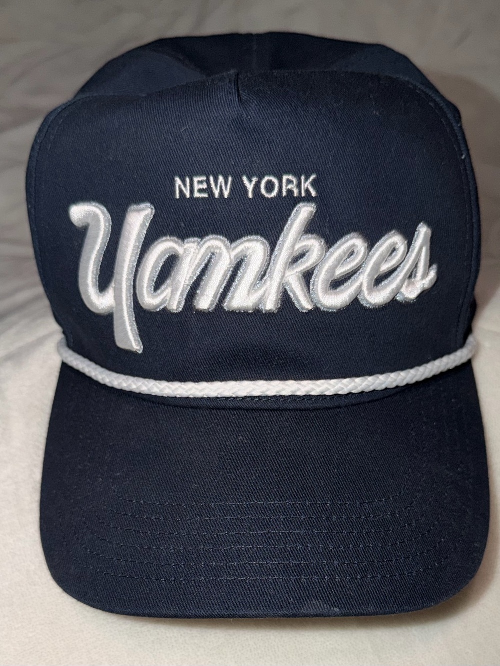 '47 New York Yankees Navy and White
Rope Cap never worn but some stickers remove